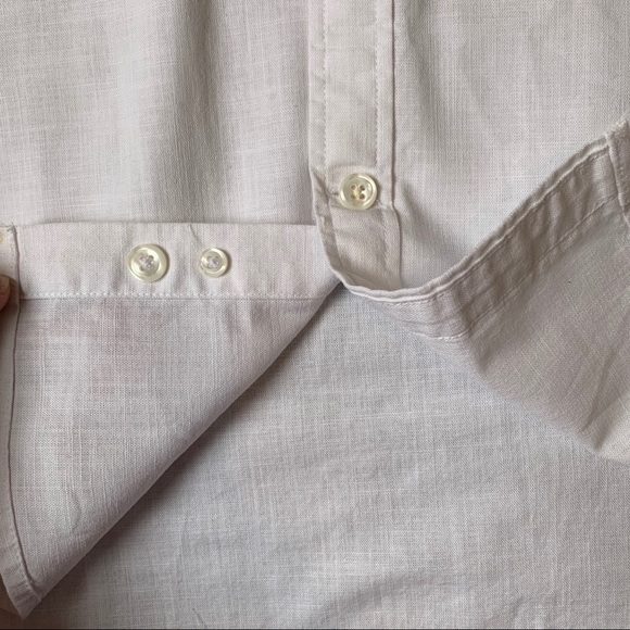 EXPRESS Collar contrast Long Sleeve Button Down - Picture 6 of 8